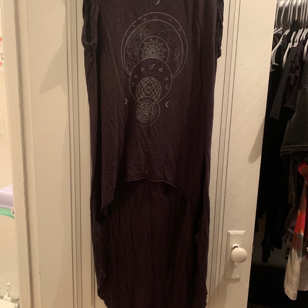 Asymmetrical astrology shirt